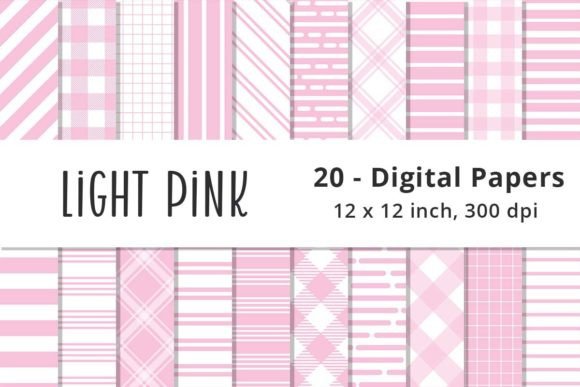 Download Light Pink Stripes Digital Paper Pattern - Stripe Collection