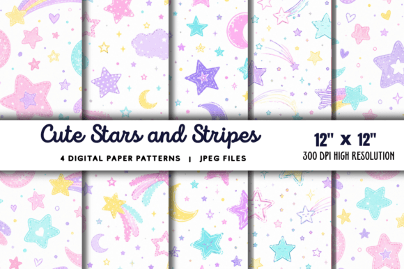 Download Stars and Stripes Digital Paper - Stripe Collection