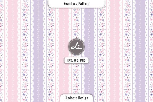 Download Pastel Stripe Floral Seamless Pattern - Premium Resources
