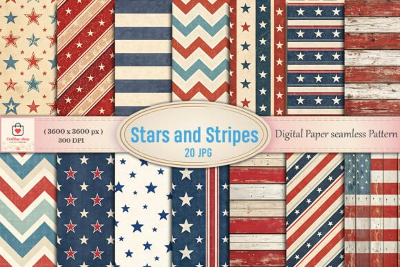 Download Fourth of July Stars and Stripes Bundle - Stripe Collection