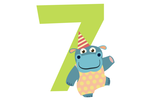 Download Seventh Birthday Decoration. Kid Age Num - Birthday Collection